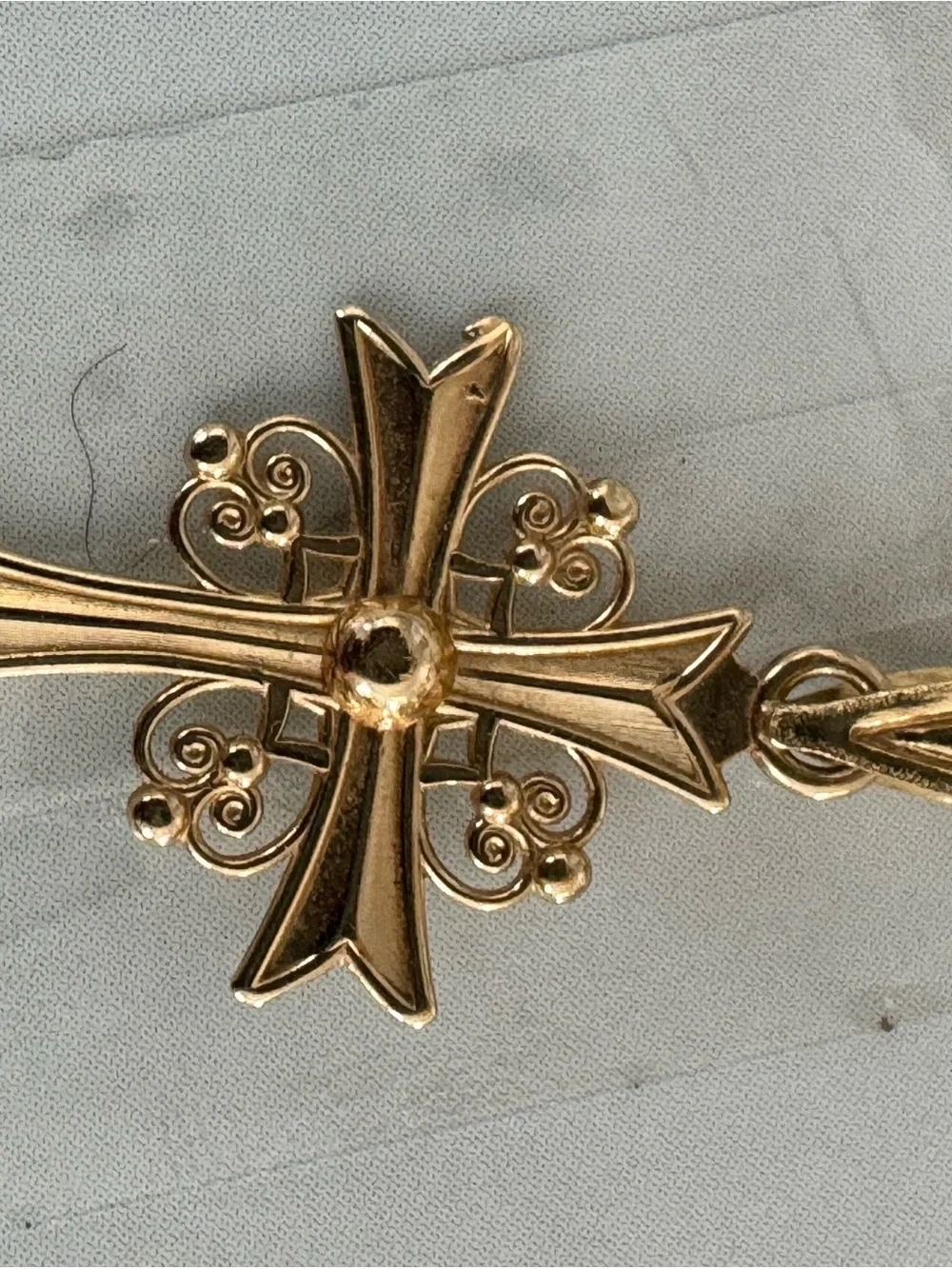 14k Gold cross pendant